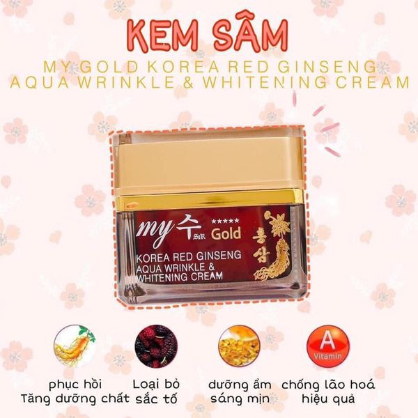 Kem Dưỡng Trắng Da Hồng Sâm Ngày Đêm My Gold Hàn Quốc 50ml