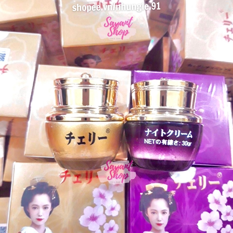 KEM HOA ANH ĐÀO NHẬT BẢN CHÍNH HÃNG DÒNG CAO CẤP NGÀY ĐÊM 30g