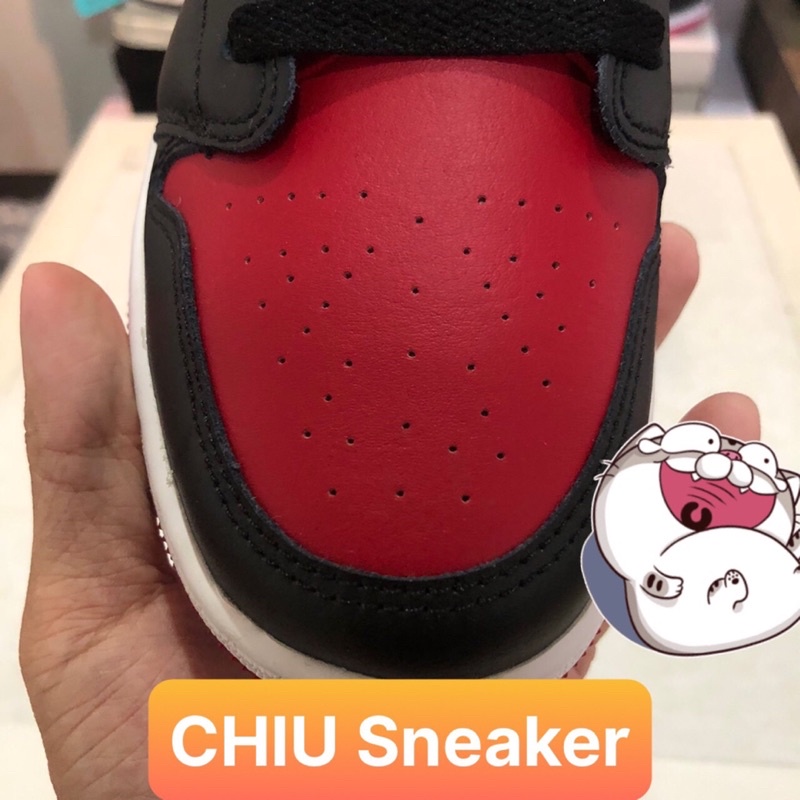 Giày thể thao Sneaker jd1 cổ thấp đen đỏ phiên bản cao cấp giày Sneaker Jordan low bred toe cao cấp