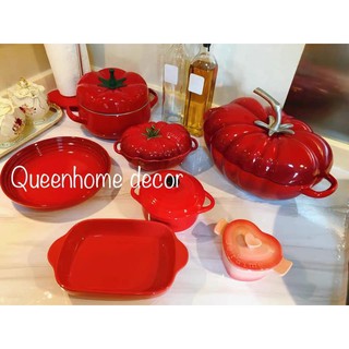 Nồi gang hình cà chua đỏ cherry