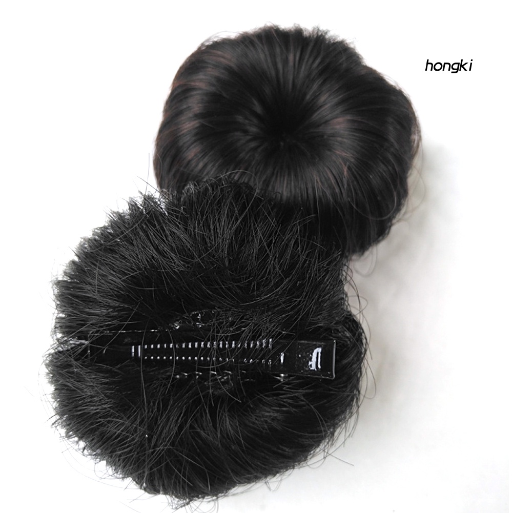 Búi tóc giả xoăn hình bánh donut dễ thương dành cho bé gái