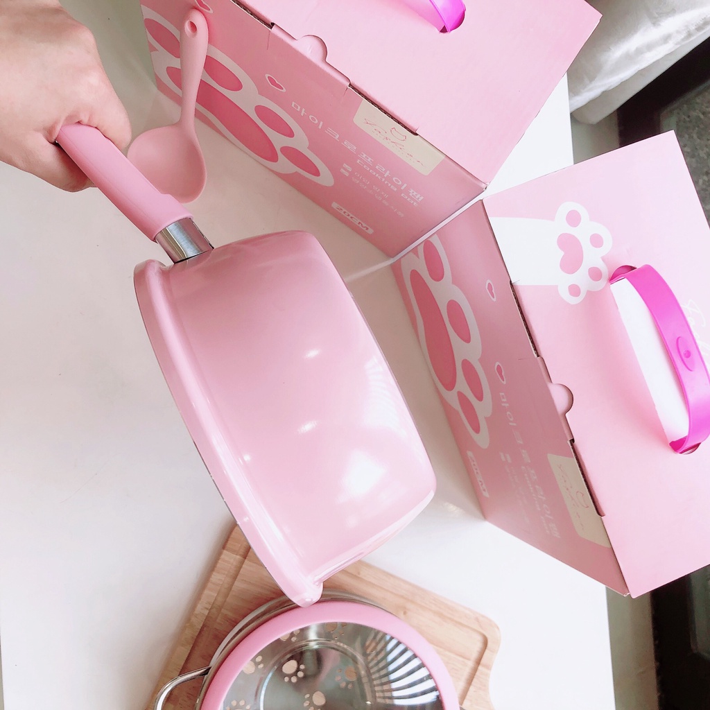 [ĐỔI TRẢ 7 NGÀY] Bộ nồi chảo chống dính tiện lợi, quánh chống dính nấu đồ ăn dặm cho bé, nhỏ gọn xinh xắn - BEOSMART