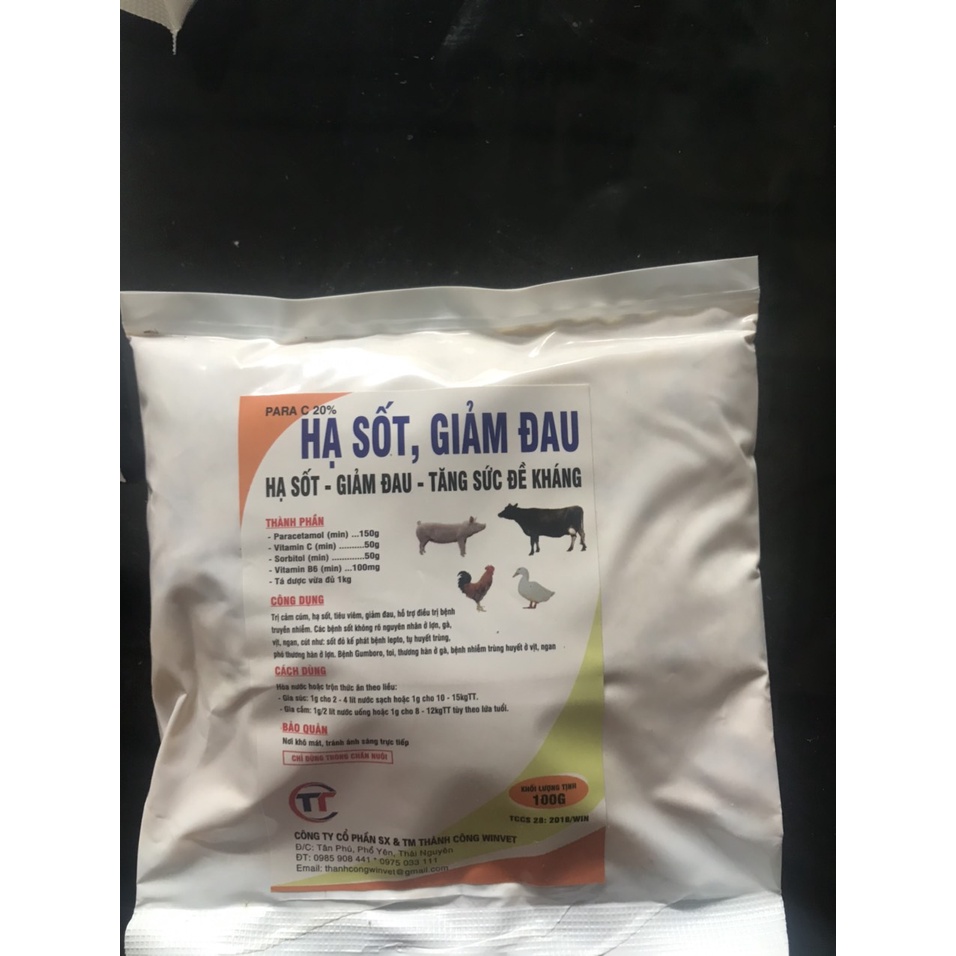 1 kg Giảm sốt, hạ nhiệt, tăng đề kháng, hỗ trợ điều trị bệnh  chó, mèo, lợn, gà, dê, chim,...