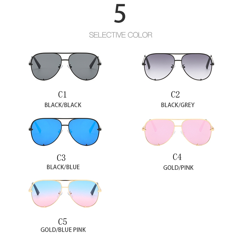 Male Aviator Outdoor Sunglasses Women Trend Double Beam Shade Glasses for Men Fashion Oval Eyewear | BigBuy360 - bigbuy360.vn