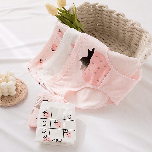 [Mã WASTDEP giảm 5K đơn bất kì] Quần lót dâu tây cotton nữ cao cấp dễ thương đáng yêu QLU11 | BigBuy360 - bigbuy360.vn