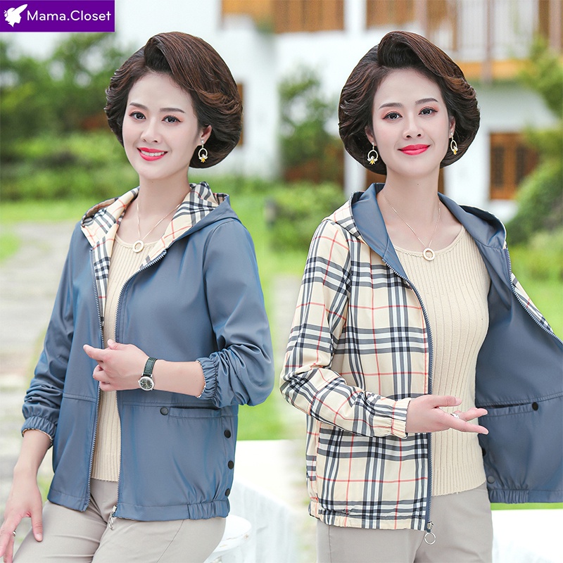 #ZH2139 ÁO KHOÁC HAI MẶT THỜI TRANG THU ĐÔNG, HÀNG QUẢNG CHÂU CHO PHỤ NỮ TRUNG NIÊN, QUÀ TẶNG MẸ SALE SẬP SÀN 2021