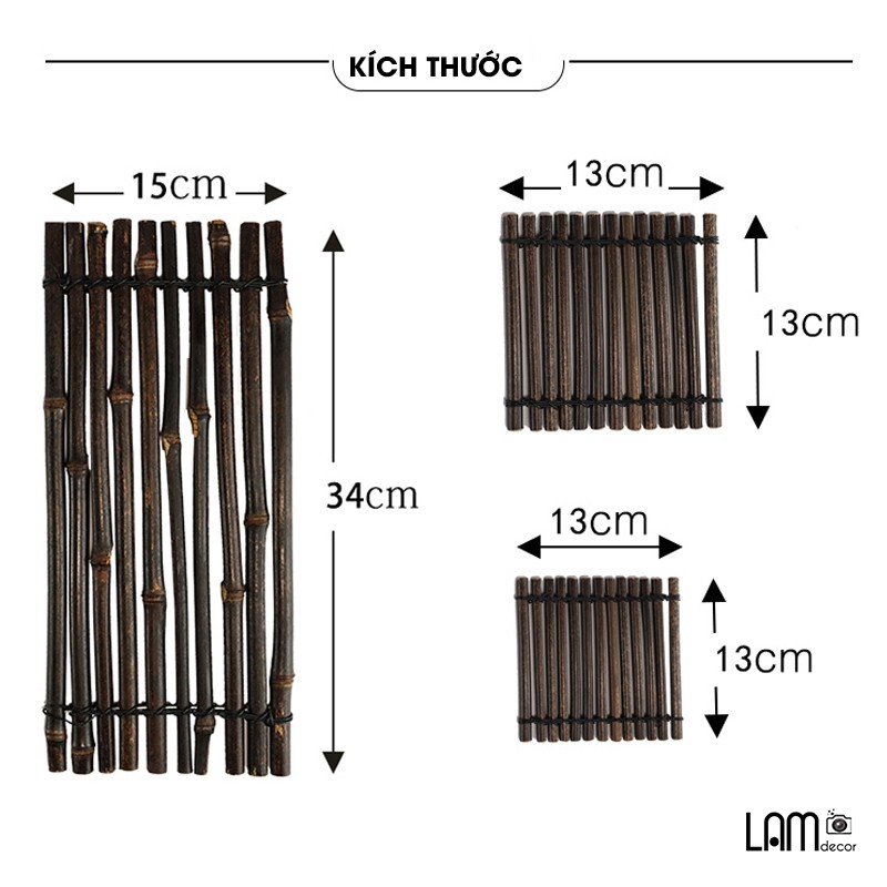 Khay tre - Tấm đan tre nứa lót đạo cụ, đạo cụ chụp hình, nền sản phẩm