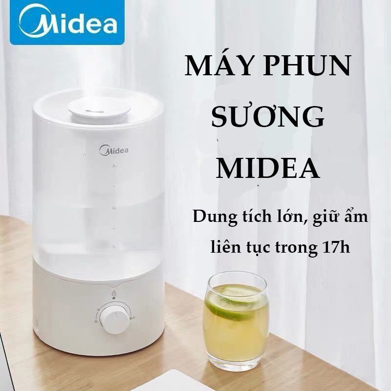 [HÀNG CHÍNH HÃNG] MÁY PHUN SƯƠNG KHUẾCH TÁN TINH DẦU MIDEA MÁY TẠO ẨM, dung tích lớn 3.5L, công suất lớn