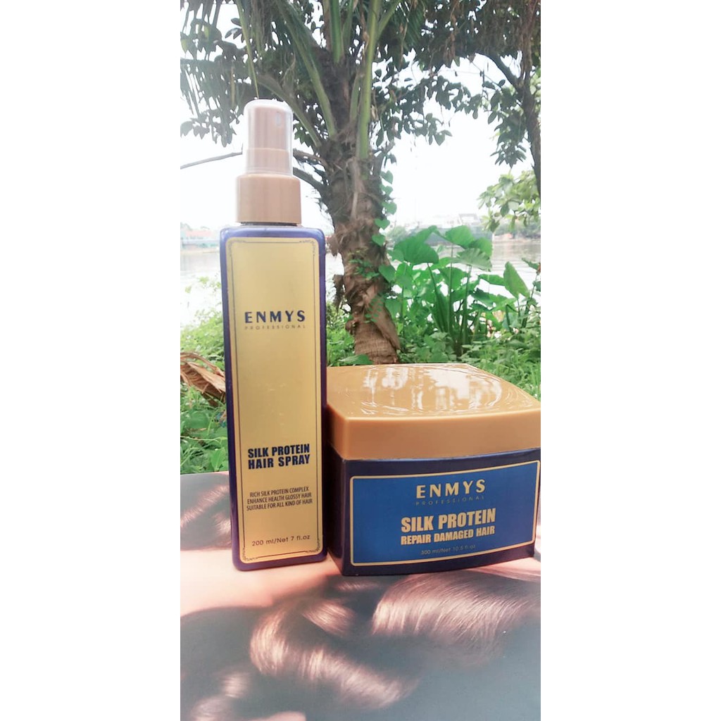 Xịt dưỡng tóc ENMYS 200ml với tinh chất silk protein giúp thấm sâu vào lớp sừng bên trong tóc giảm độ thô ráp xù xì | BigBuy360 - bigbuy360.vn
