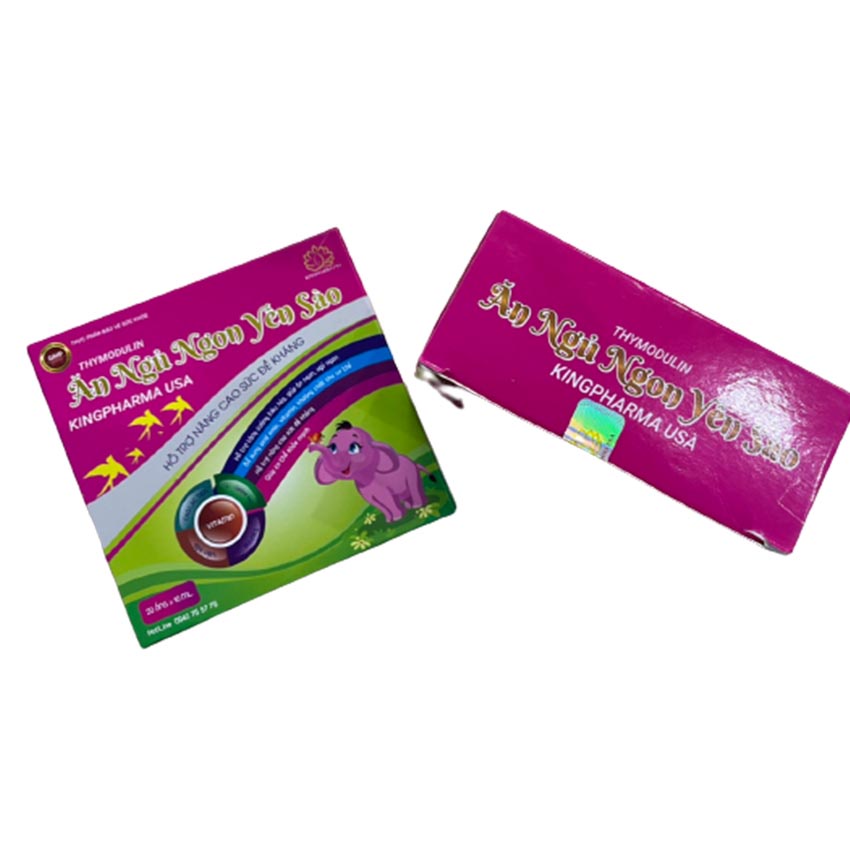 Thymodulin Ăn Ngủ Ngon Yến Sào Kingpharma USA bổ sung acid amin, vitamin &amp; khoáng chất cho cơ thể (hộp 20 gói) - Cvs