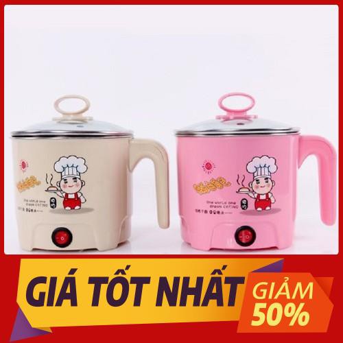 Nồi nấu mì màu 1,6 lít - Ca nấu lẩu, nấu mì mini - Đa năng, siêu tốc