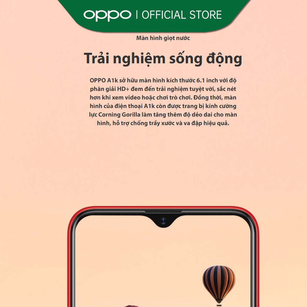 Điện Thoại Oppo A1K 2GB/32GB - Hàng Chính Hãng