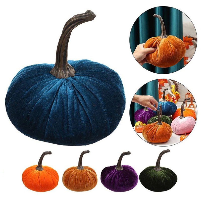 Bí Ngô Nhồi Bông Thủ Công 6 &quot;Siêu Mềm Trang Trí Lễ Tạ Ơn Lễ Tạ Ơn