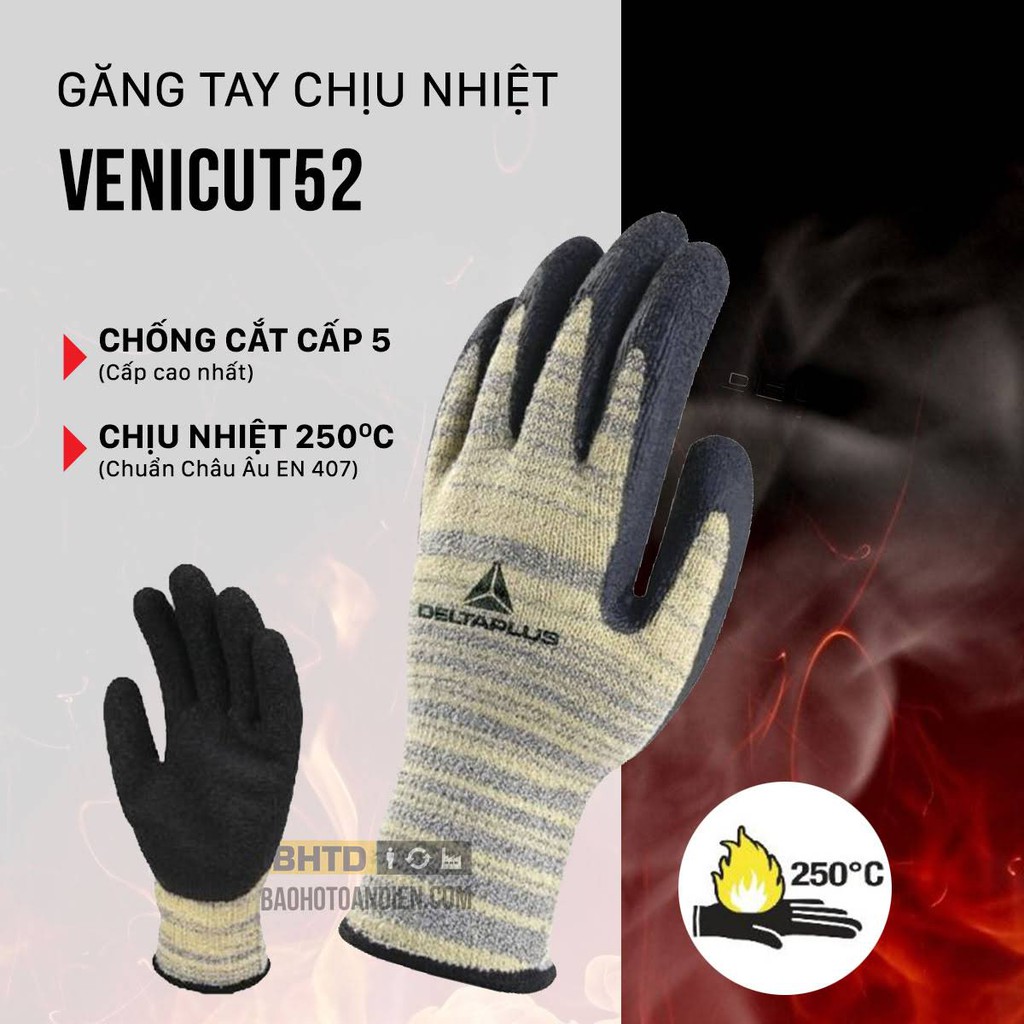 (CHÍNH HÃNG) Găng tay chống cắt chịu nhiệt VENICUT52