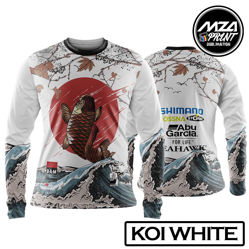Áo Thun Câu Cá 2022 Baju Pancing Koi | Áo Câu Cá Chống Tia UV Chất Lượng | Kích Thước XS - 8XL Shimano BOSSNA SEAHAWKS