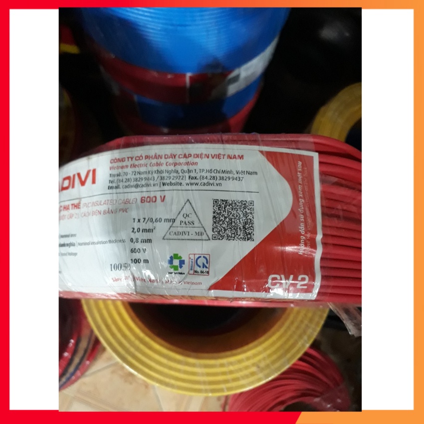 Dây điện đơn CADIVI 1.5/2.0/2.5/3.5/40/6.0.8.0- DALICO