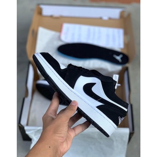 Giày 𝐉𝐨𝐫𝐝𝐚𝐧 1 low panda đen trắng, giày jd1 low panda cổ thấp bản đẹp đầy đủ phụ kiện