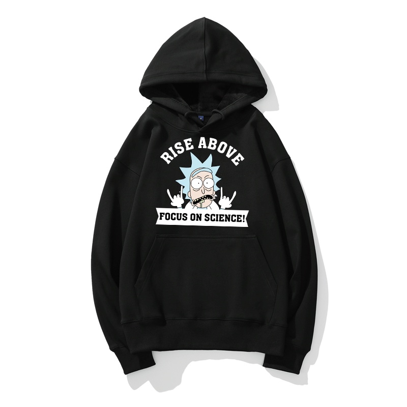 Áo Hoodie Tay Dài Dáng Rộng In Hình Rick Và Morty Thời Trang Cho Nam Và Nữ