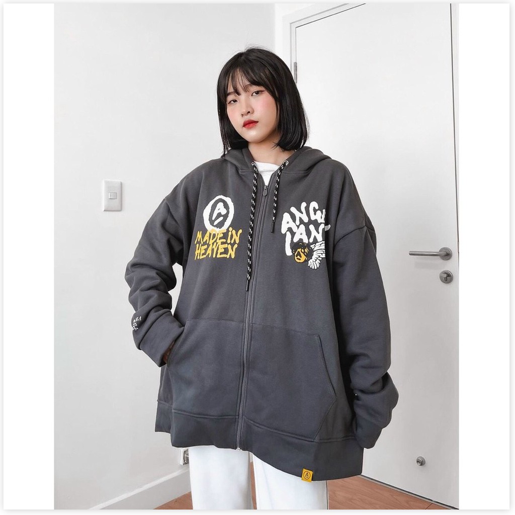 ÁO KHOÁC NỈ DÂY KÉO HỌA TIẾT XINH XẮN,THIẾT KẾ CHỮ TRÊN ÁO XINH ĐỘNG  THỜI TRANG KME.STORE