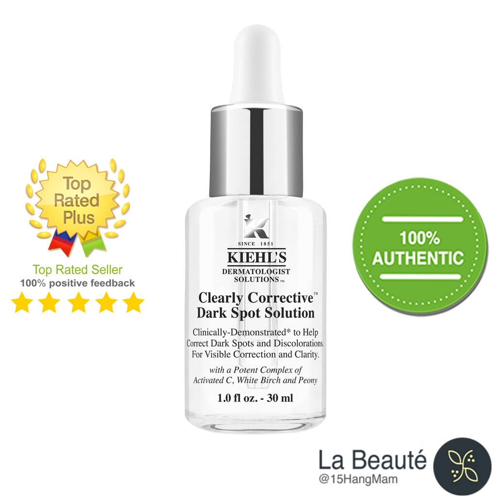 Kiehl’s Clearly Corrective Dark Spot Solution - Serum Giảm Thâm, Cho Làn Da Tươi Sáng [02 Loại Dung Tích: 30ml/50ml]