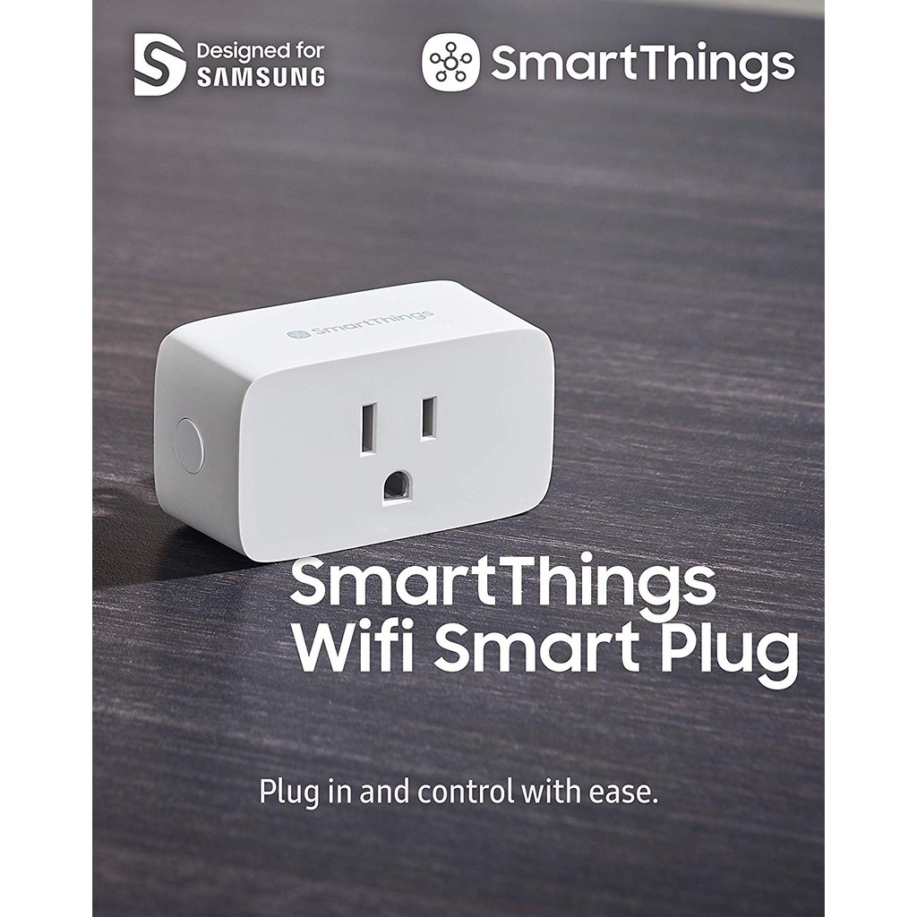 Samsung SmartThings Wifi Smart Plug, ổ cắm thông minh hỗ trợ Google Home, Amazon Alexa