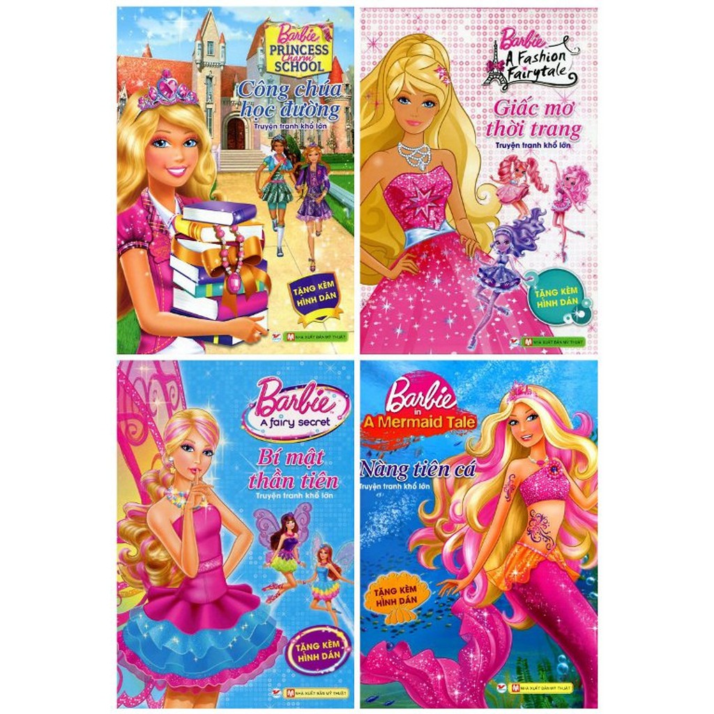 Sách - Combo Barbie Truyện Tranh Khổ Lớn