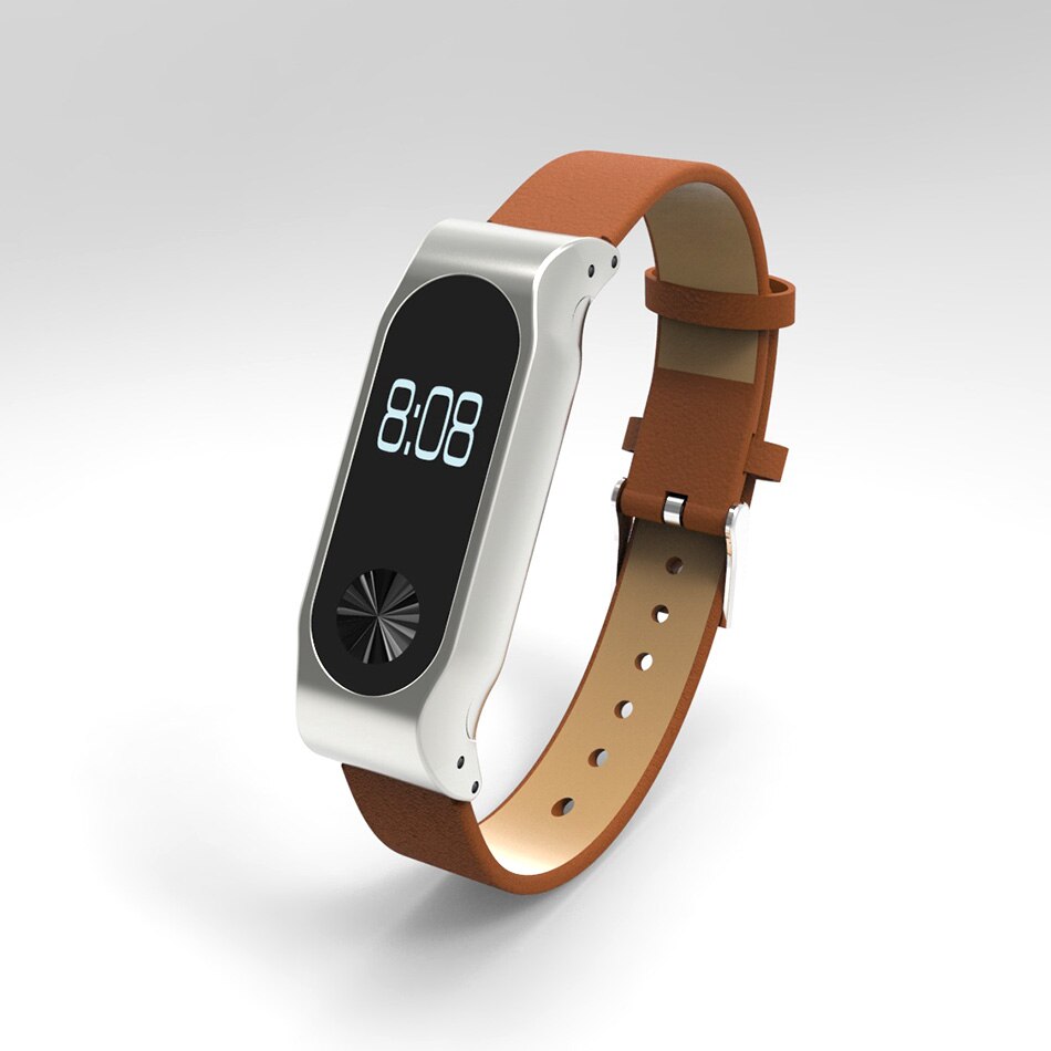 MICROFIBER Dây Đeo Vải Da Có Khung Kim Loại Cho Xiaomi Mi Band 2