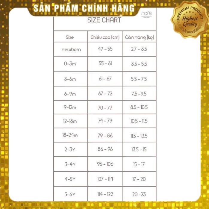 NOUS - Áo Cổ Lọ 3cm Nous Màu Kẻ Trắng Xanh Chất Liệu Nu Petit Kháng Khuẩn Mềm Nhẹ Size 3M 6M