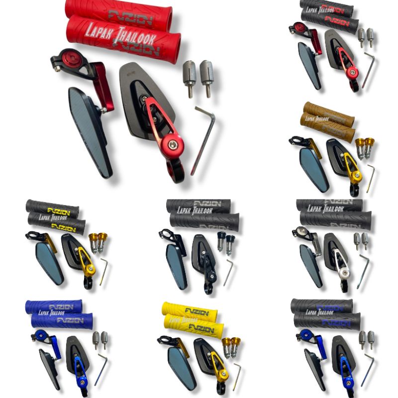 Bộ 2 Gương Chiếu Hậu Hình Bầu Dục Cho Xe Máy Nmax Pcx Lexi Aerox Beat Mio Vario Etc.