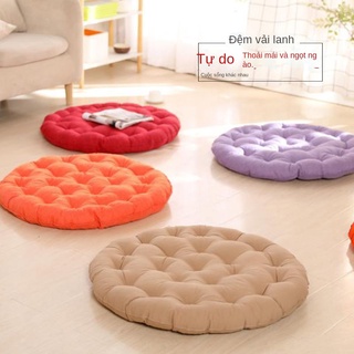 Bông vải lanh đệm futon đặc màu Nhật Bản trà đạo ban công phòng khách cửa sổ bay đệm trải chiếu tatami sàn thiền yoga th