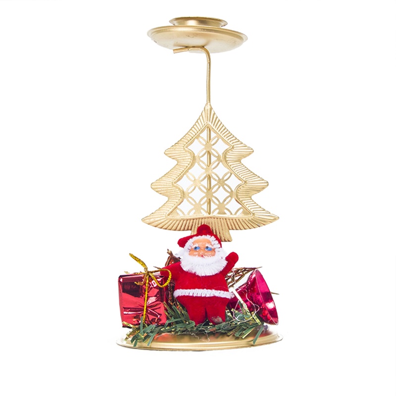 Giá Đỡ Đèn Cầy Bằng Sắt Hình Ông Già Noel Độc Đáo Trang Trí Nhà Cửa / Tiệc Tùng