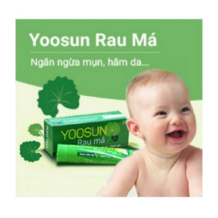 Yoosun Rau Má ❤️CHÍNH HÃNG👍 Kem bôi ngứa Da tay, Rôm Sảy làm dịu mát da