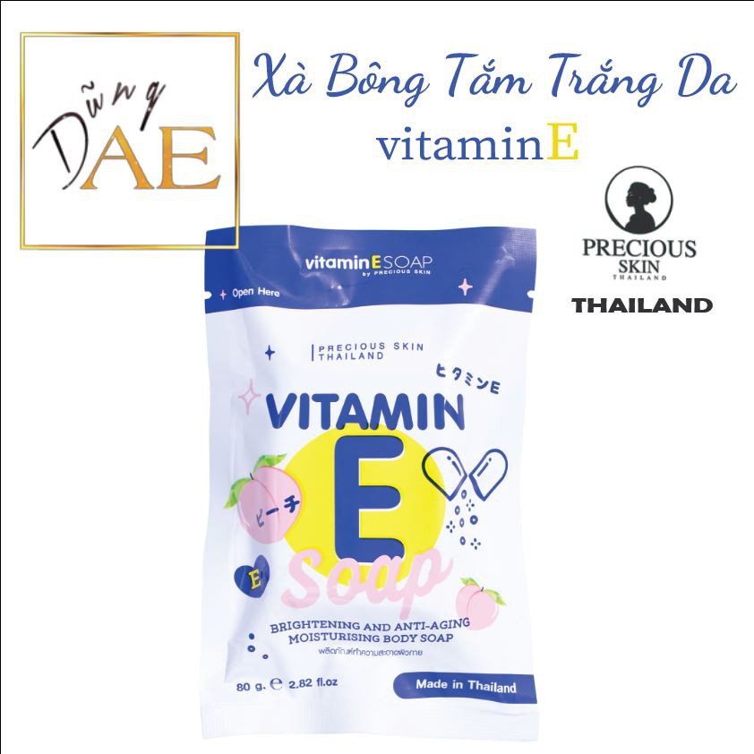 Xà Bông Tắm Vitamin E Trắng Da Thái Lan 50g