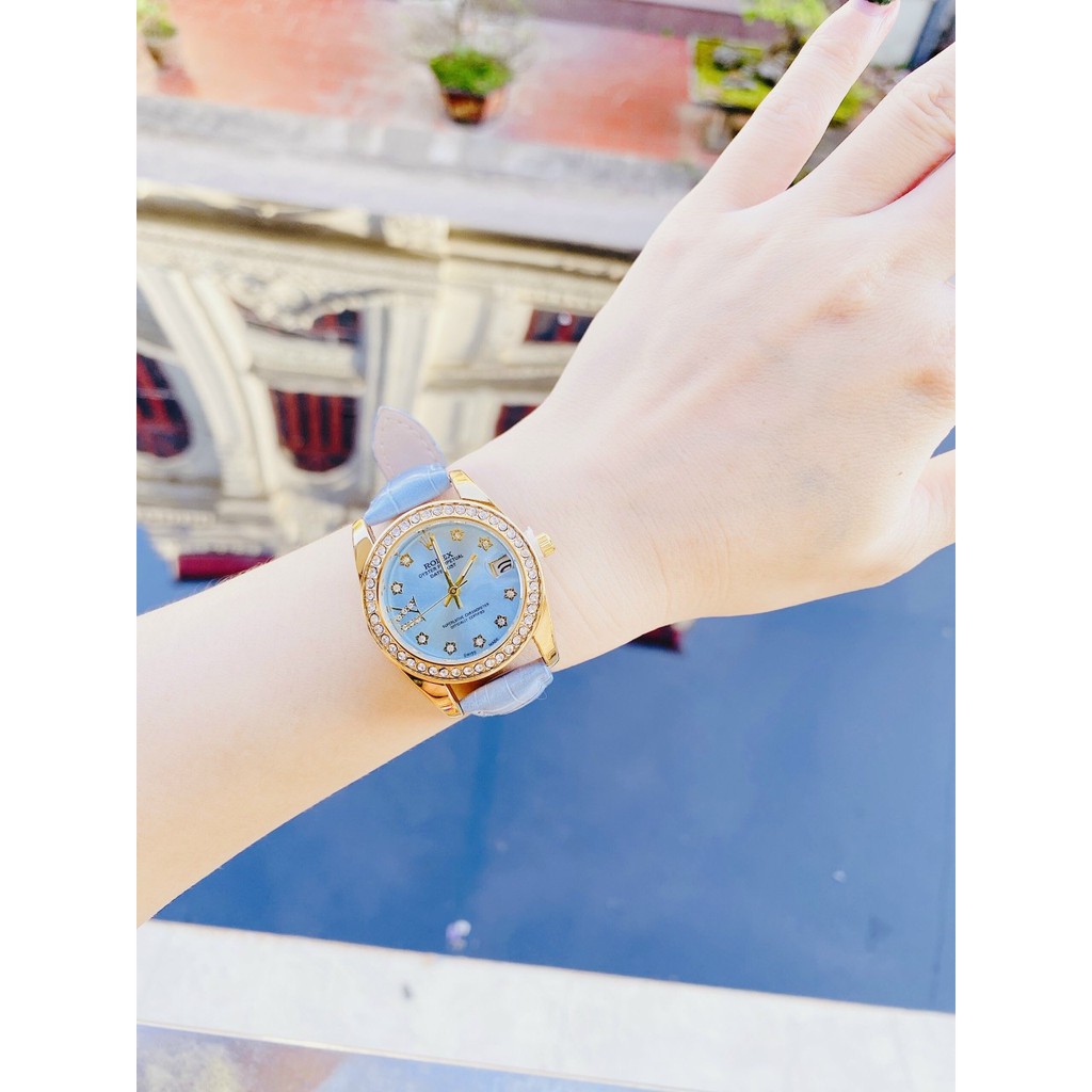 Đồng hồ nữ Rolex dây da nhẹ nhàng thanh lịch