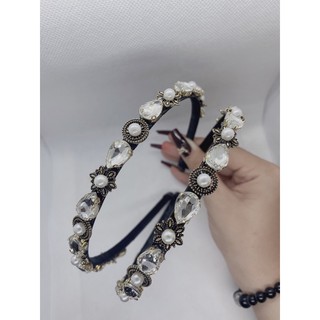 Bờm tóc đính đá ngọc charm hottrend