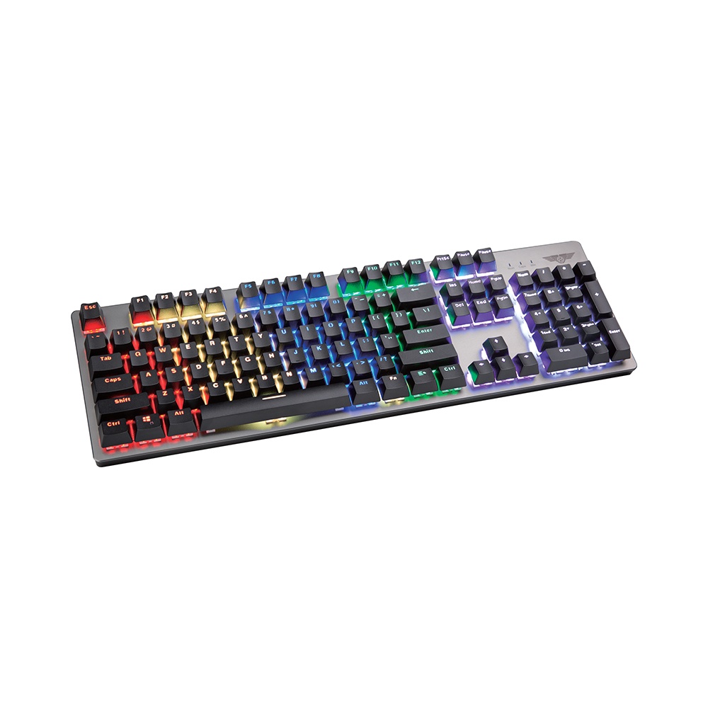 Bàn phím cơ có dây Gaming NEWMEN GE369 Hotswap, Khung kim loại, Keycap double-shots ABS siêu bền, LED nền 20 chế độ