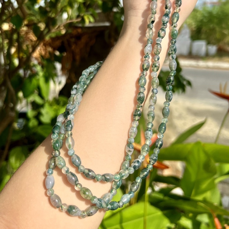 Vòng tay mã não rêu xanh