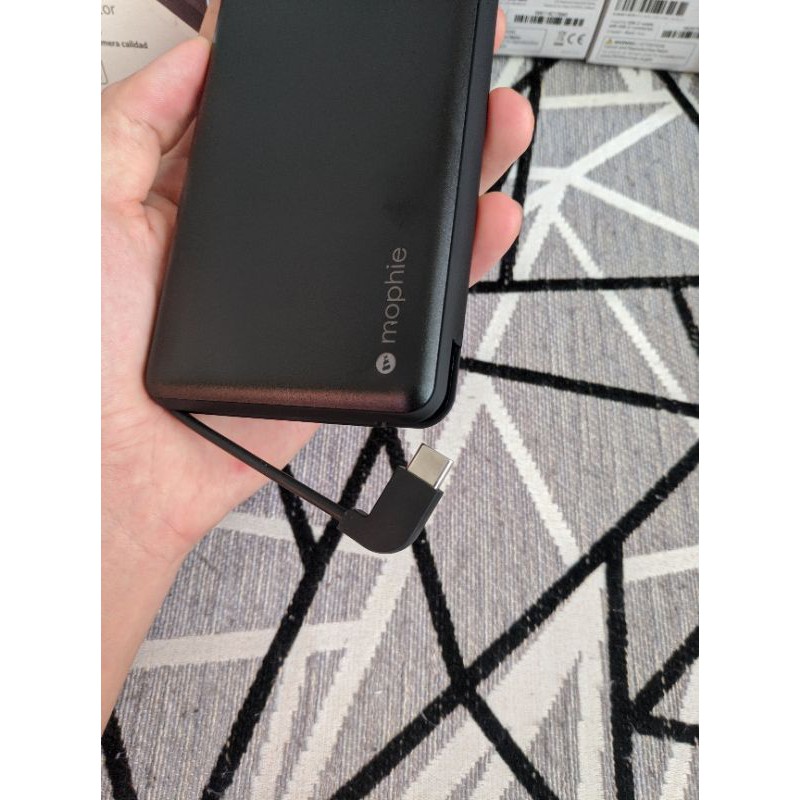 Sạc dự phòng Mophie tích hợp cáp USB-C 12000mah Powerstation Plus XL PD 18w - Hàng nhập khẩu Mỹ new 100% fullbox