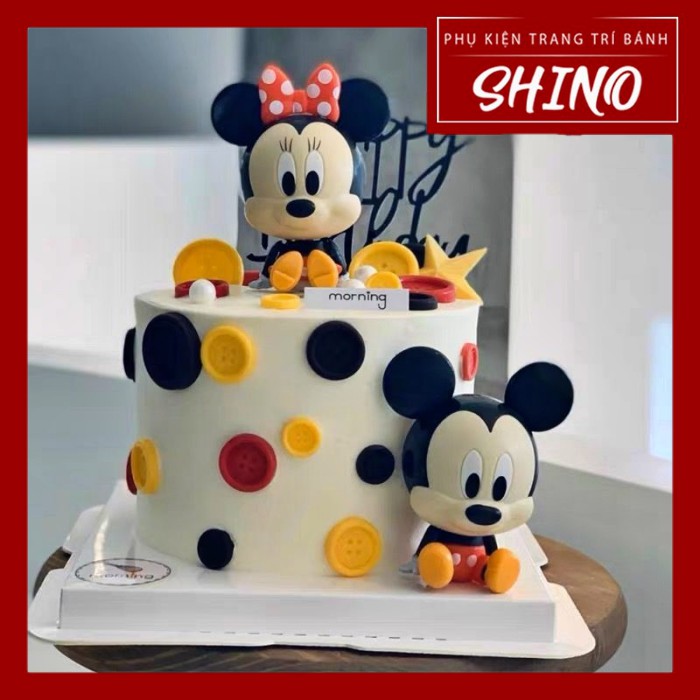 Đồ chơi chuột mickey trang trí bánh (Cặp)