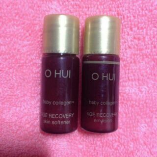Cặp nước hoa hồng và sữa dưỡng ohui tím baby collagen