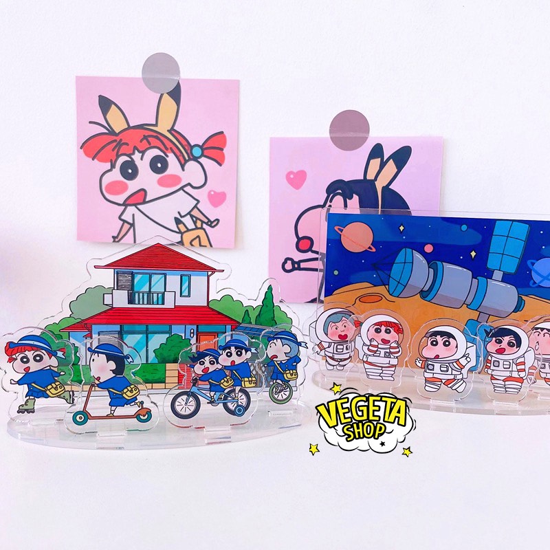 Mô Hình Tượng Standee Acrylic Mica Shin cậu bé bút chì - Nohara Shinnosuke Kazama Toru Sakurada Nene Sato Masao Bo