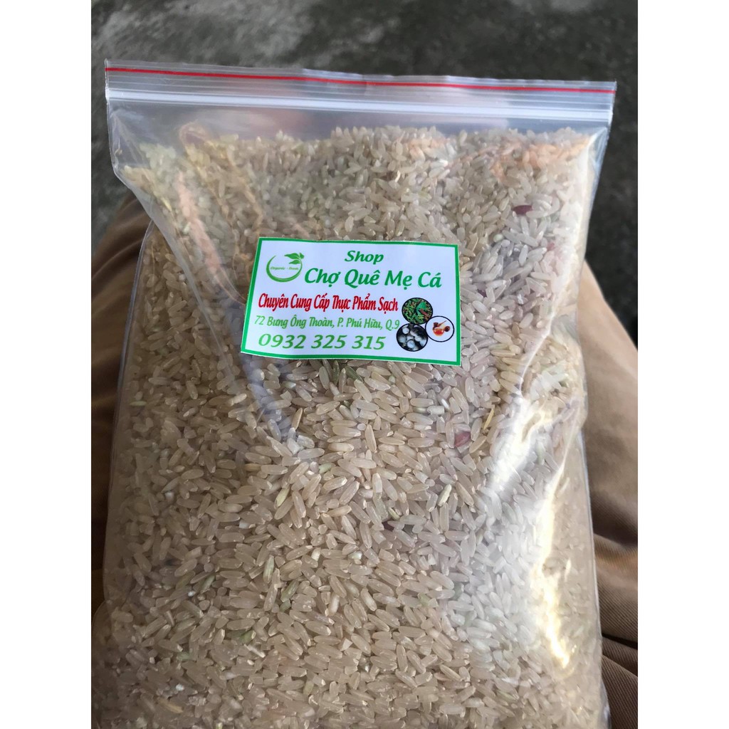 Gạo nguyên cám, gạo lứt thường dành cho người ăn kiên, tiểu đường 1kg