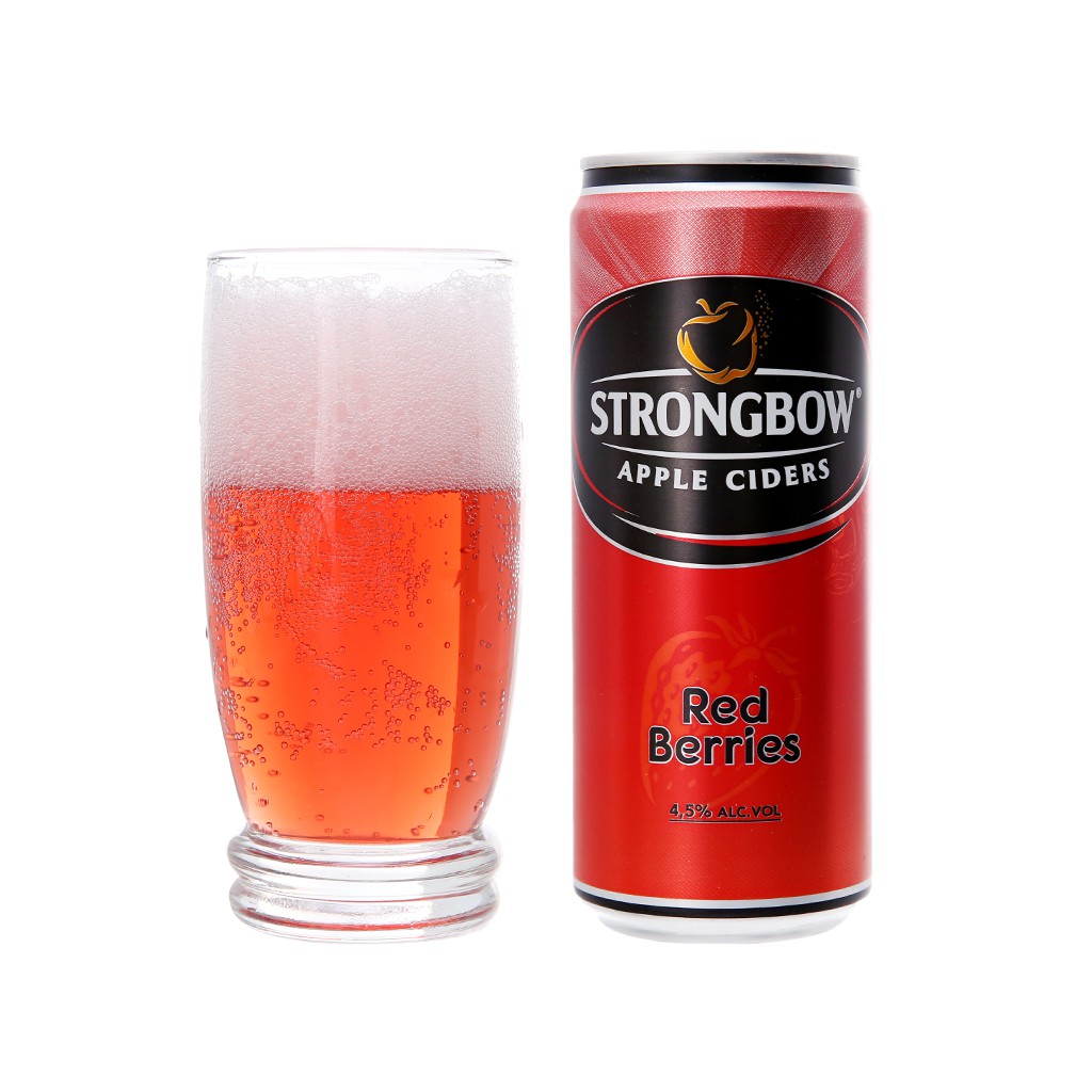 [ EXP:2022-06-17 ] Thùng 24 lon Strongbow dâu đỏ 330ml/lon