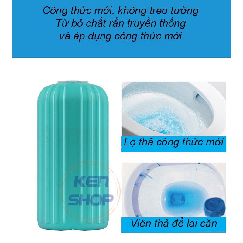 Không mùi hương - Lọ thả bồn cầu hàn quốc, lọ tẩy diệt khuẩn khử mùi toilet phiên bản mới với 4 màu sắc tự nhiên