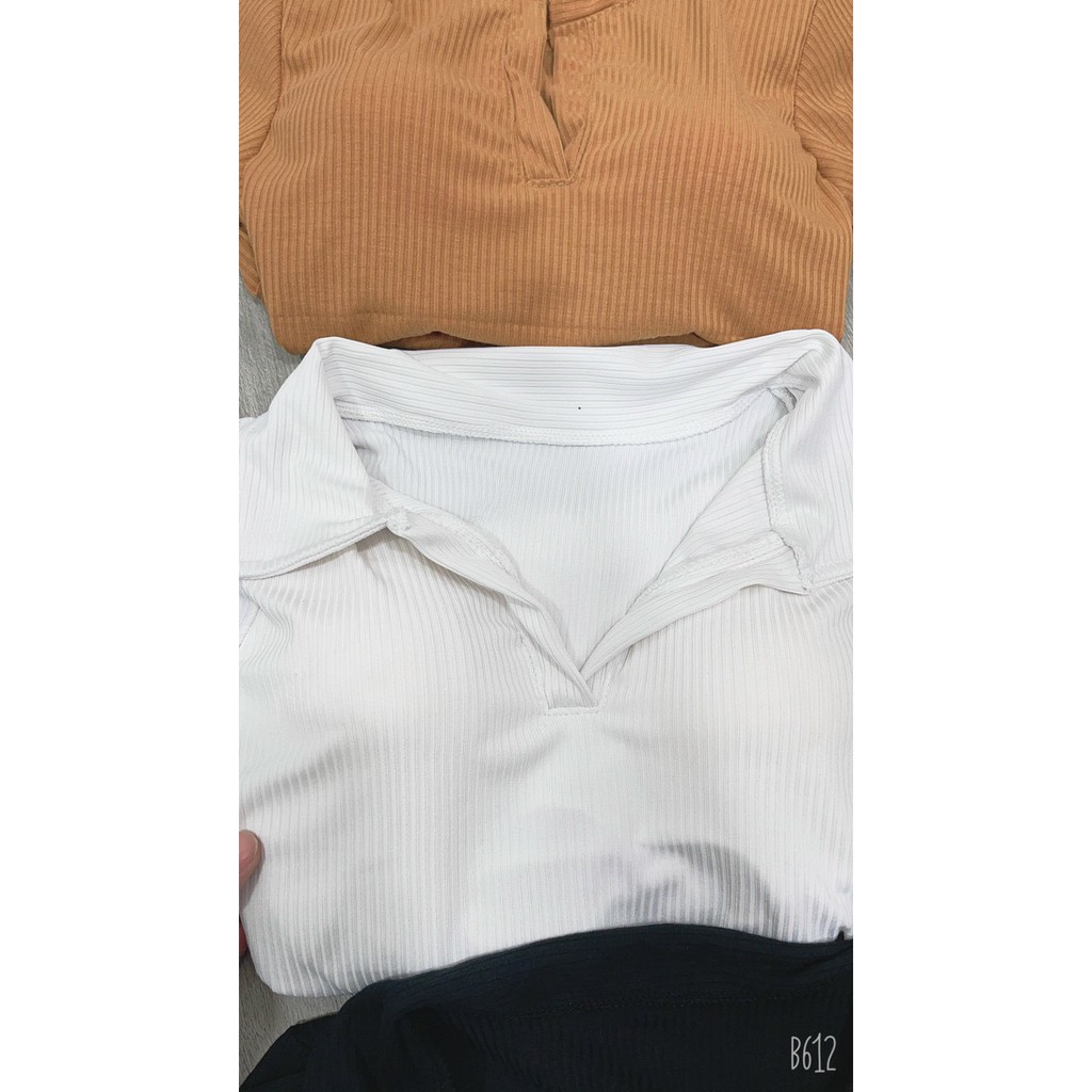 đầm body cổ bẻ thun gân đan dây lưng kèm mút