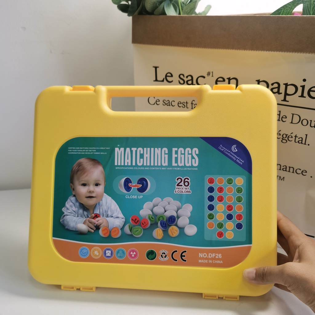 Đồ chơi thông minh nhận dạng hình khối, chữ cái, quả trứng lắp ghép hình thông minh