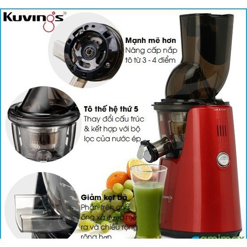 [Mã SKAMPUSHA7 giảm 8% đơn 250k]Máy ép chậm Kuvings E7000 [Hàng chính hãng, Sản xuất tại Hàn Quốc]
