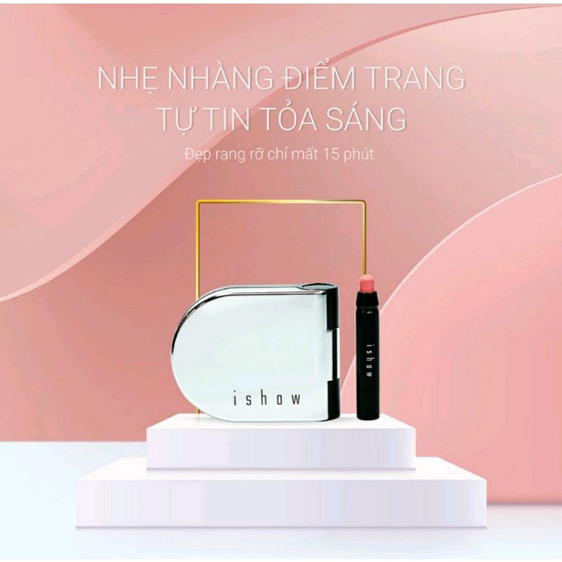 Ishow Bộ Phấn Nước Cushion Kiềm Dầu Chống Nắng Cao Cấp SPF 50+/PA+++ Kèm son môi Lipstick