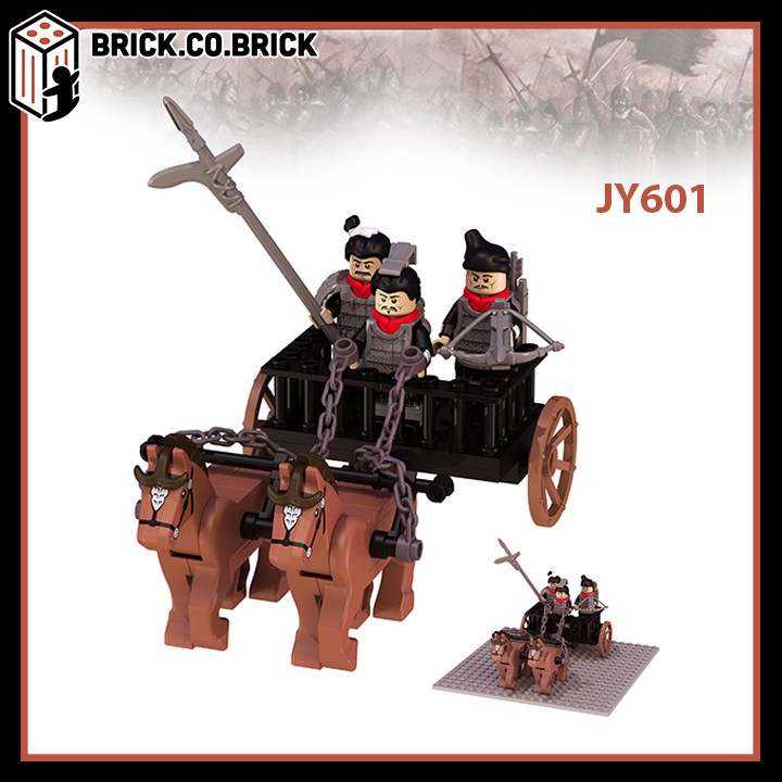 Đồ chơi lắp ráp minifigures nhân vật Quin Dynasty Qin Empire Soldier Chariot Lính tần trung cổ JY601