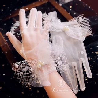 Găng Tay, Bao tay Cô Dâu mix nơ lưới